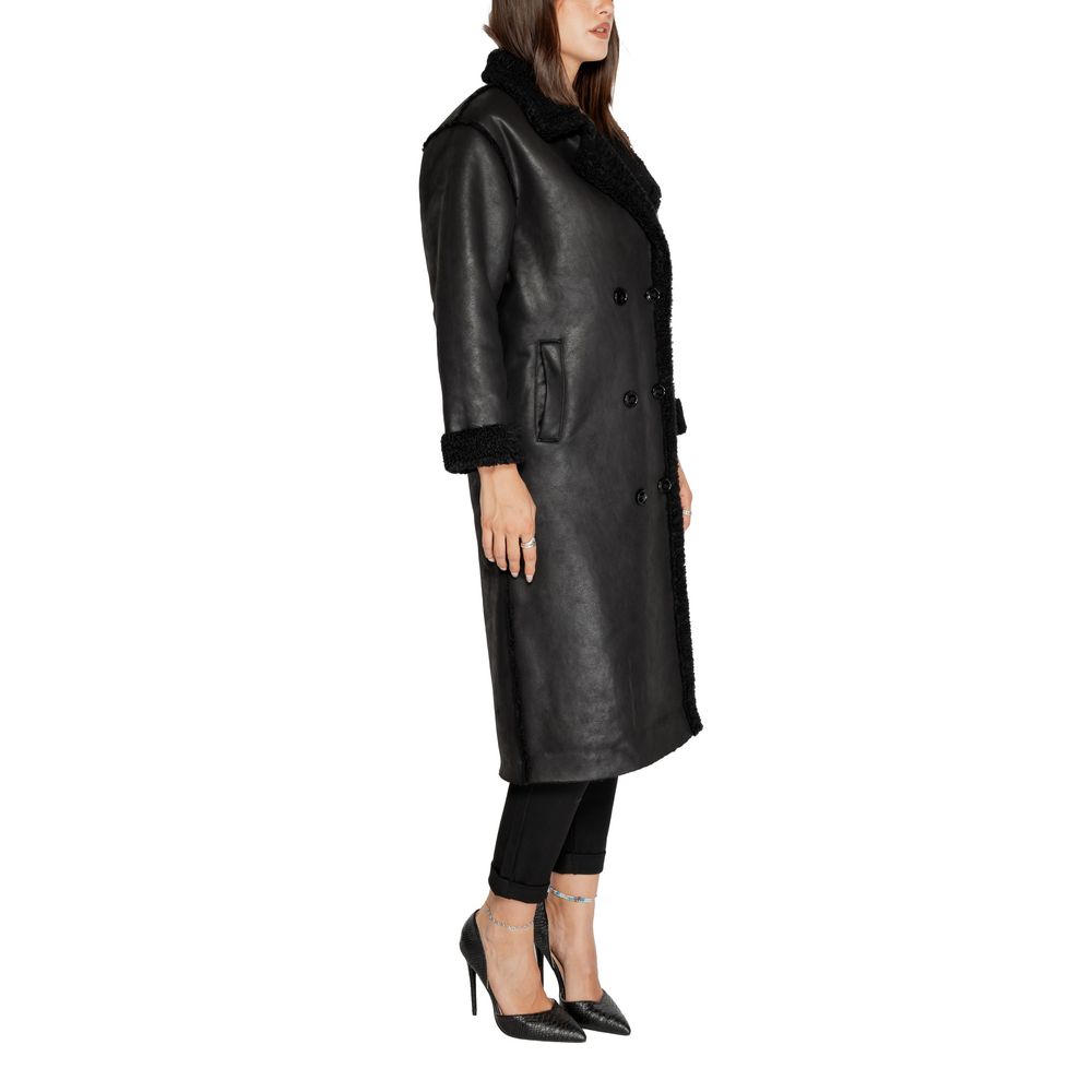 Cleré Schwarzer Polyester-Mantel